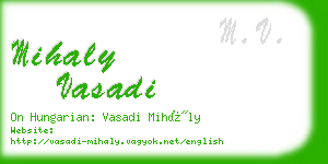 mihaly vasadi business card